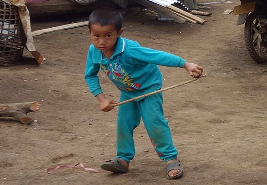 モン（Hmong）族のコマ_織り人（Orijin）